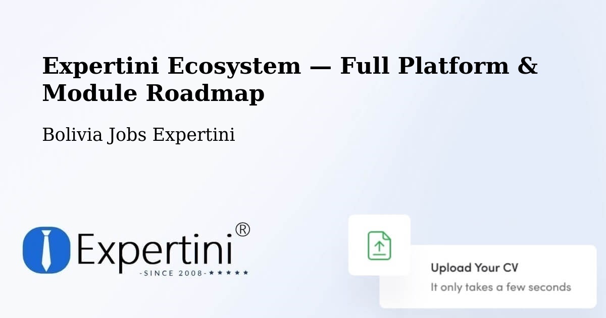 Expertini Ecosystem — Full Platform & Module Roadmap – Viloco